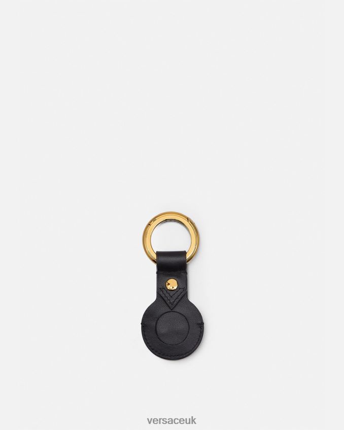 Men Versace Medusa AirTag Key Chain 6D2D061664 Black Accessories