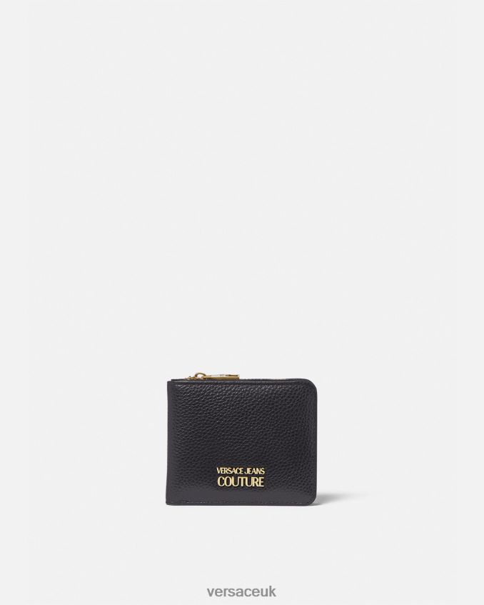 Men Versace Logo Wallet 6D2D062486 Black Accessories