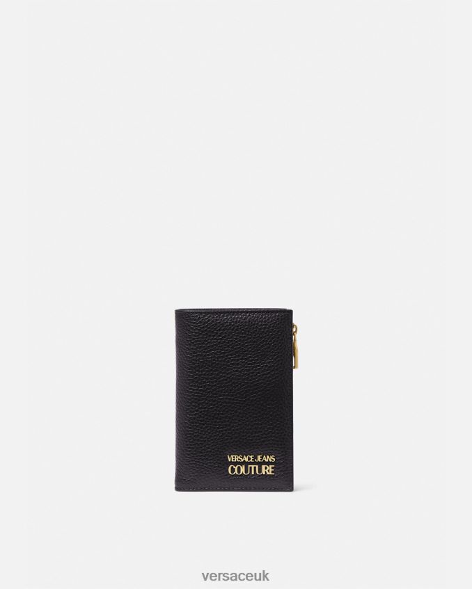 Men Versace Logo Wallet 6D2D062487 Black Accessories