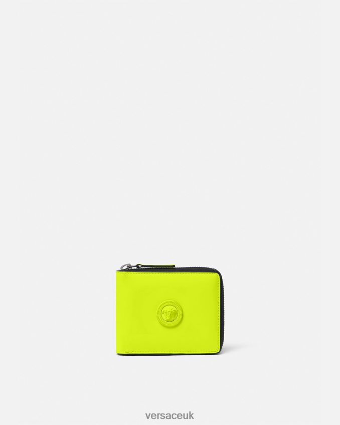 Men Versace Medusa Biggie Bifold Wallet 6D2D061641 Yellow Accessories