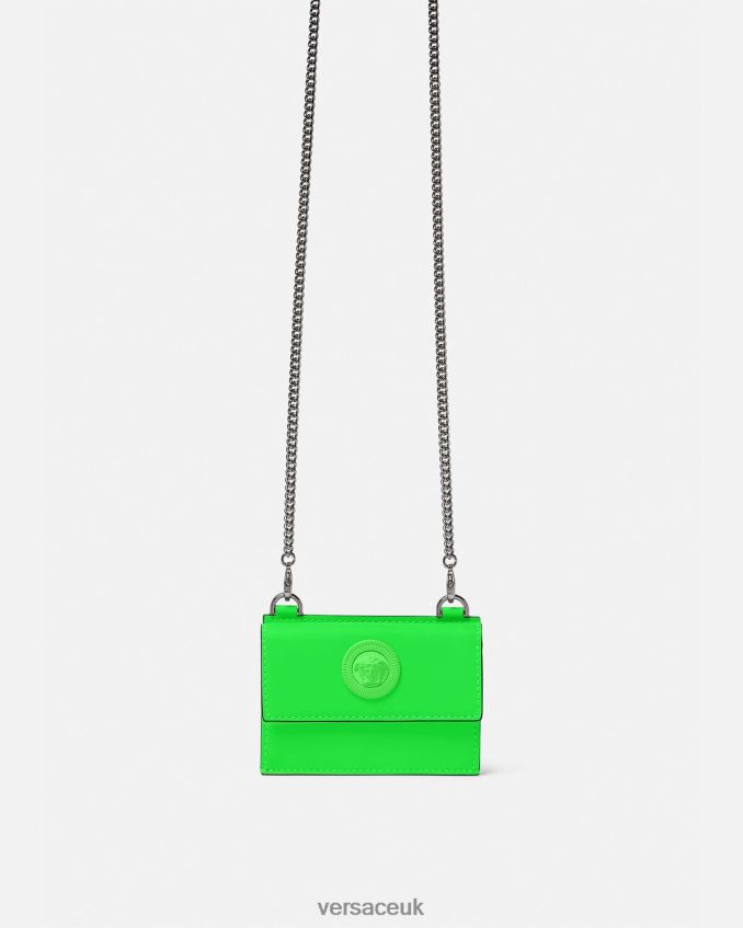 Men Versace Medusa Biggie Card Holder 6D2D061644 Green Accessories