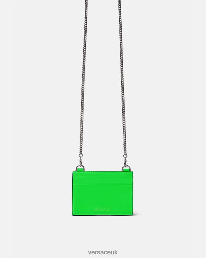 Men Versace Medusa Biggie Card Holder 6D2D061644 Green Accessories