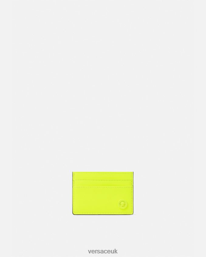 Men Versace Medusa Biggie Card Holder 6D2D061646 Lime Accessories