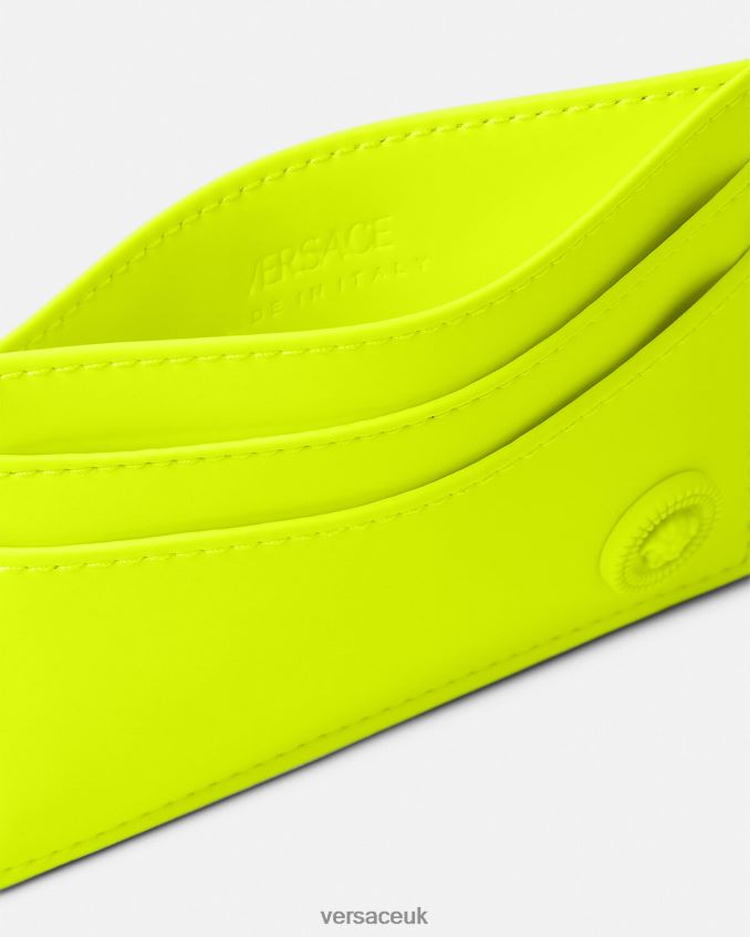 Men Versace Medusa Biggie Card Holder 6D2D061646 Lime Accessories