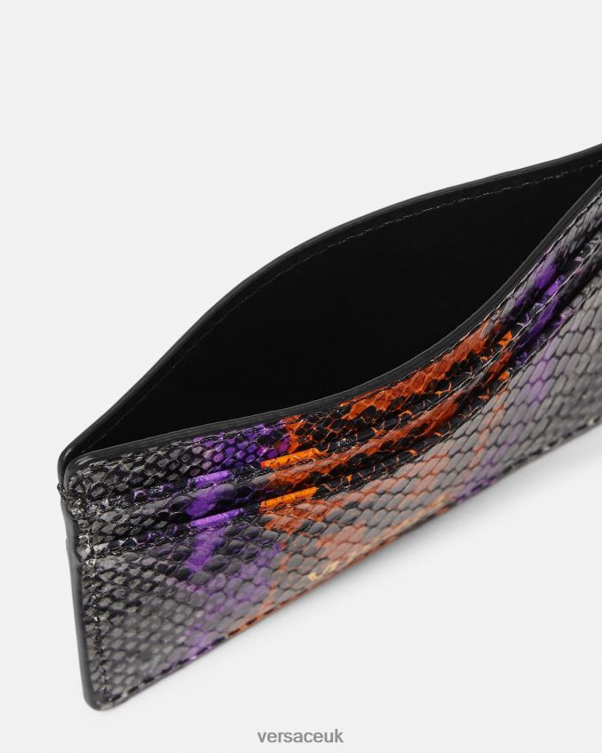 Men Versace Python Greca Print Card Holder 6D2D061651 Print Accessories