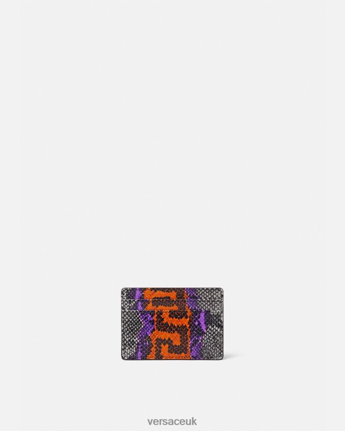 Men Versace Python Greca Print Card Holder 6D2D061651 Print Accessories