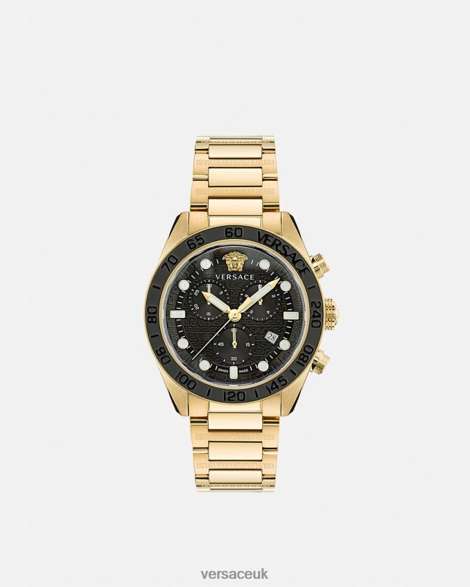 Men Versace Greca Dome Chrono Watch 6D2D061704 Pnul Accessories