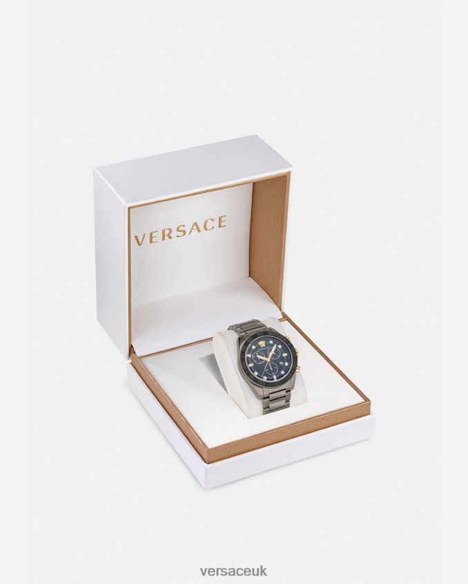 Men Versace Greca Dome Chrono Watch 6D2D061705 Pnul Accessories