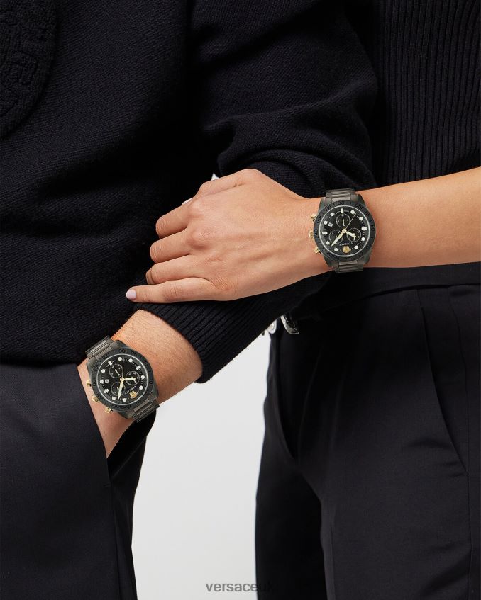 Men Versace Greca Dome Chrono Watch 6D2D061705 Pnul Accessories