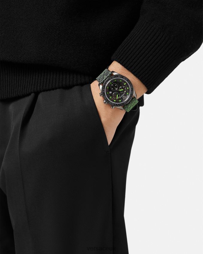 Men Versace Greca Dome Chrono Watch 6D2D061706 Pnul Accessories