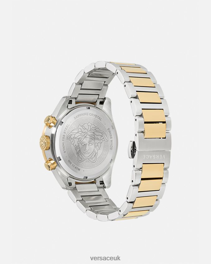 Men Versace Greca Dome Chrono Watch 6D2D061707 Pnul Accessories