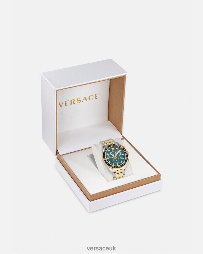 Men Versace Greca Dome Chrono Watch 6D2D061707 Pnul Accessories