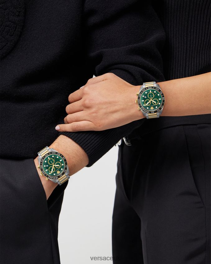 Men Versace Greca Dome Chrono Watch 6D2D061707 Pnul Accessories