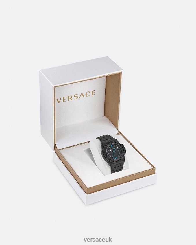 Men Versace Greca Reaction Watch 6D2D061711 Black Accessories