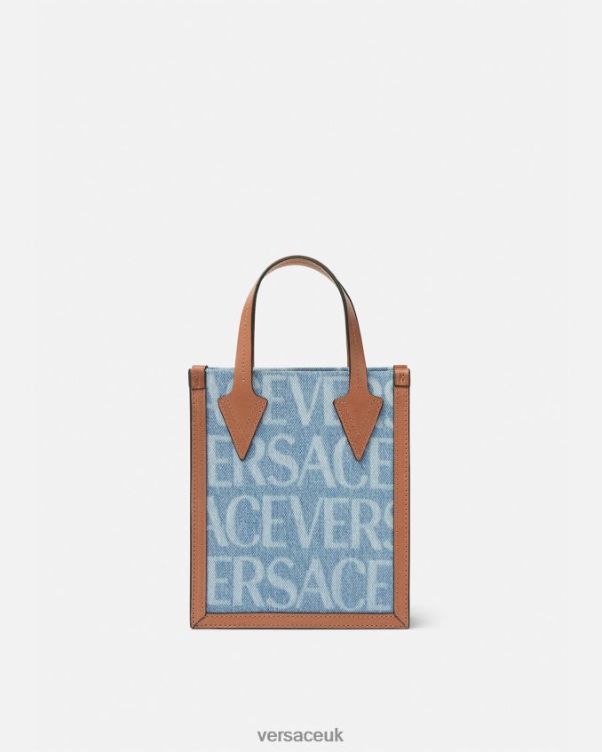 Men Versace Allover Crossbody Bag 6D2D061495 Blue Bags