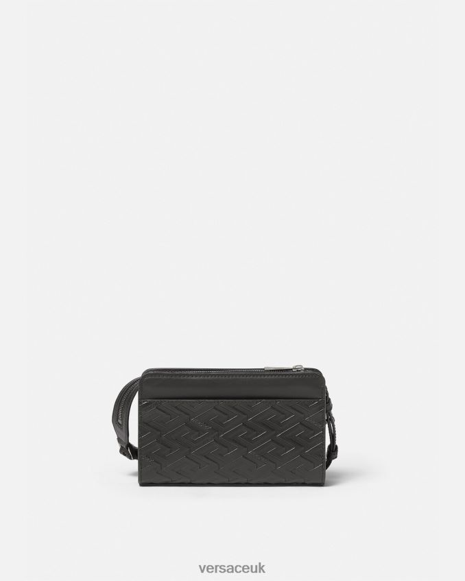 Men Versace La Greca Signature Messenger Bag 6D2D061481 Black Bags
