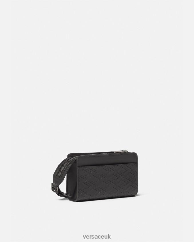 Men Versace La Greca Signature Messenger Bag 6D2D061481 Black Bags