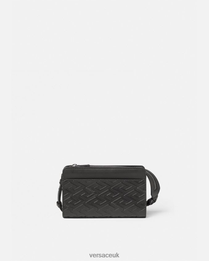 Men Versace La Greca Signature Messenger Bag 6D2D061481 Black Bags