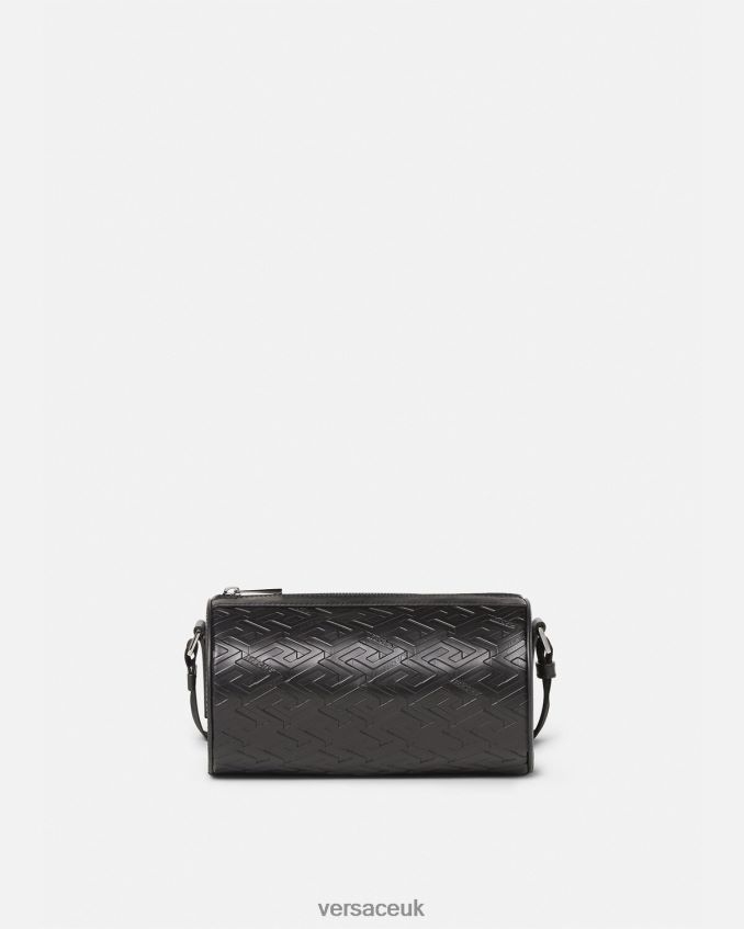 Men Versace La Greca Signature Messenger Bag 6D2D061482 Black Bags
