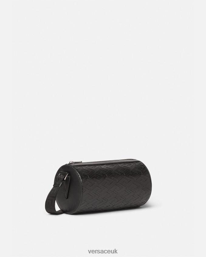 Men Versace La Greca Signature Messenger Bag 6D2D061482 Black Bags