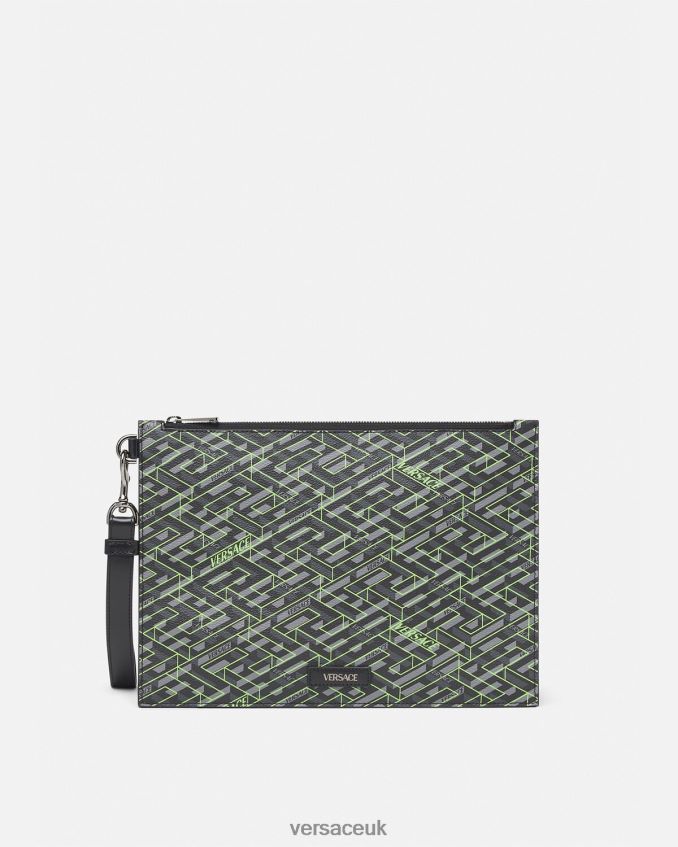 Men Versace La Greca Signature Pouch 6D2D061480 Print Bags