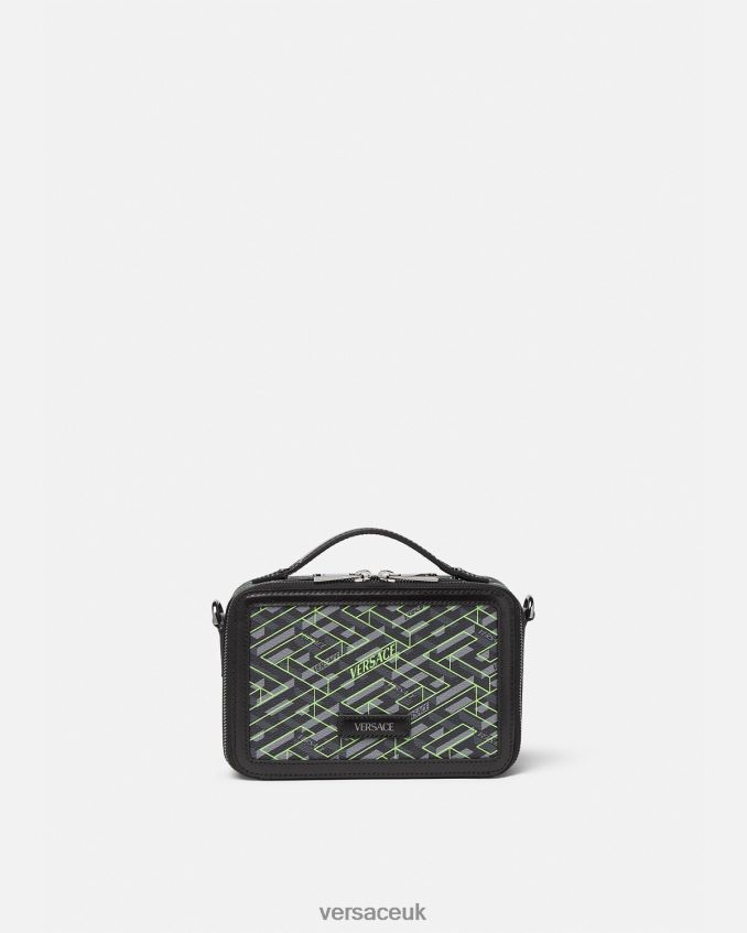 Men Versace La Greca Signature Small Messenger Bag 6D2D061478 Print Bags