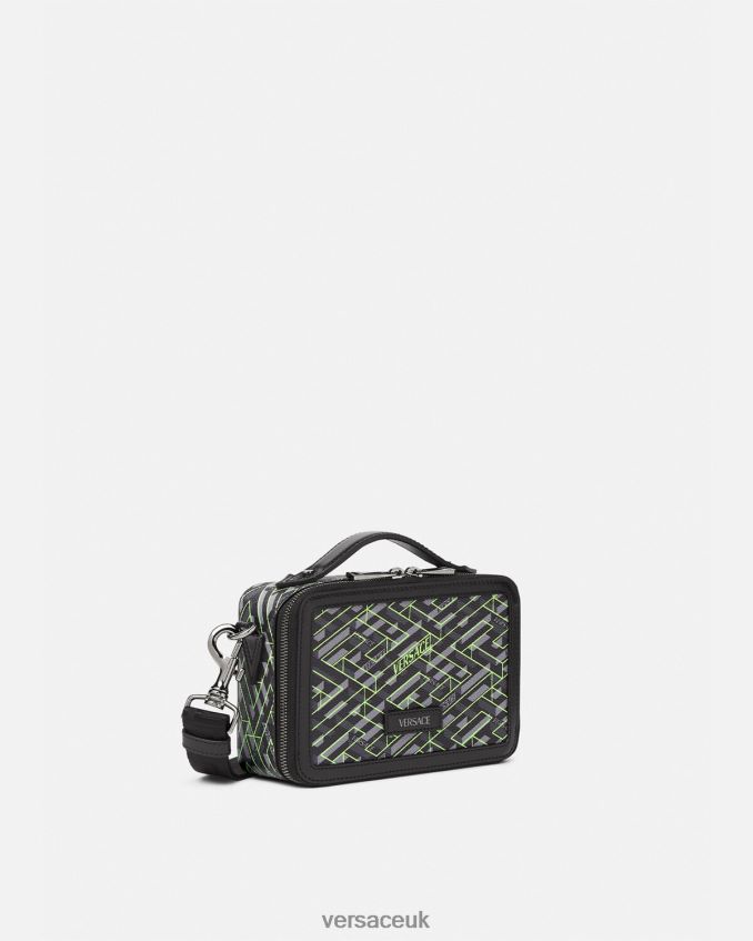 Men Versace La Greca Signature Small Messenger Bag 6D2D061478 Print Bags
