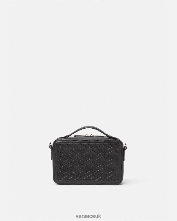 Men Versace La Greca Signature Small Messenger Bag 6D2D061479 Black Bags