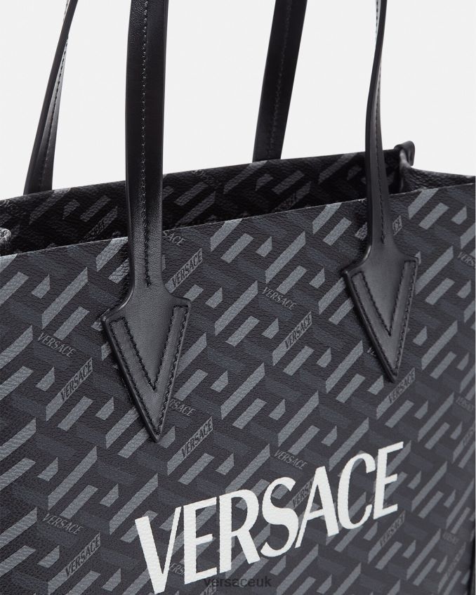 Men Versace La Greca Signature Tall Tote Bag 6D2D061477 Print Bags