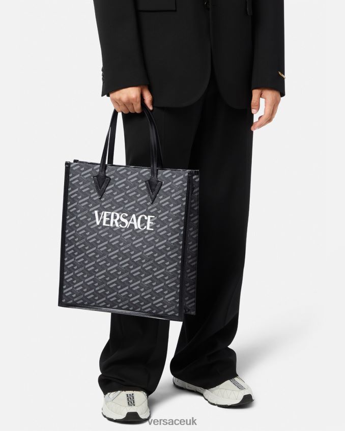 Men Versace La Greca Signature Tall Tote Bag 6D2D061477 Print Bags