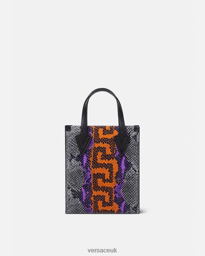 Men Versace Python Greca Print Crossbody Bag 6D2D061474 Multicolor Bags