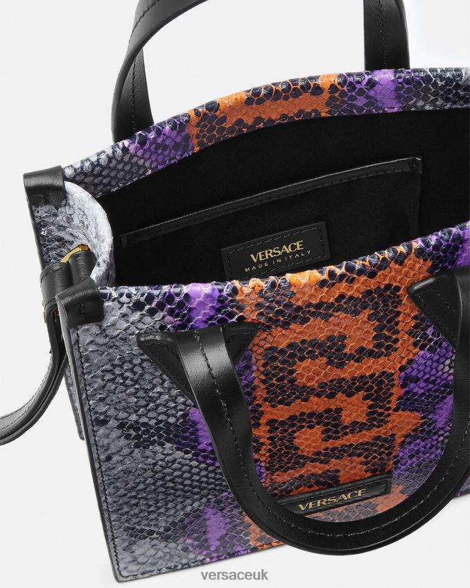 Men Versace Python Greca Print Crossbody Bag 6D2D061474 Multicolor Bags