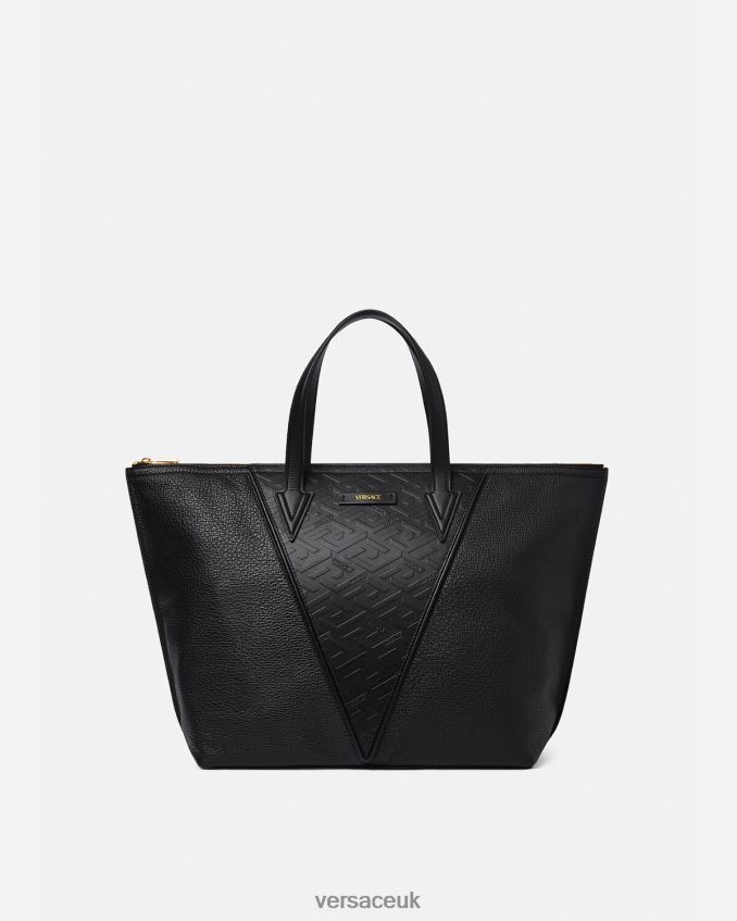 Men Versace V Greca Signature Tote Bag 6D2D061490 Black Bags