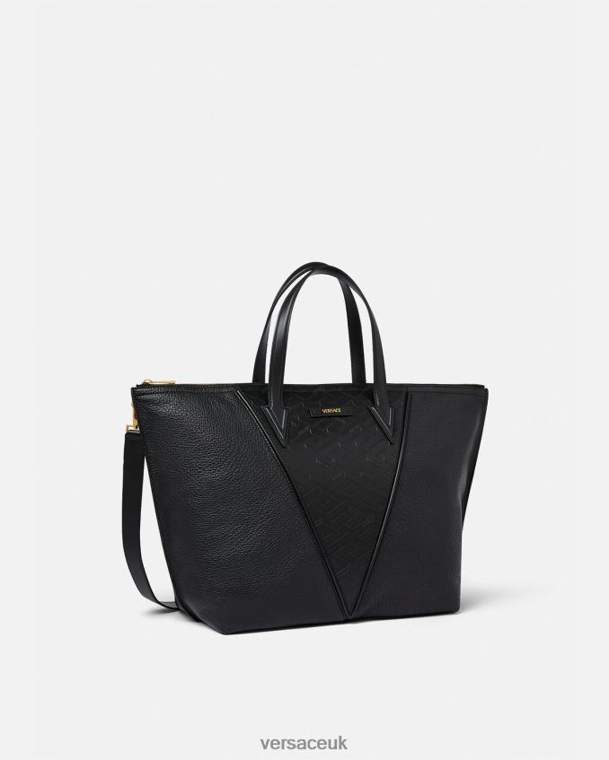 Men Versace V Greca Signature Tote Bag 6D2D061490 Black Bags