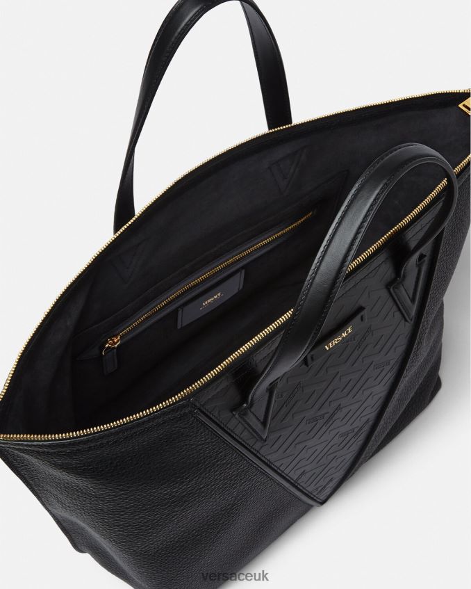 Men Versace V Greca Signature Tote Bag 6D2D061490 Black Bags