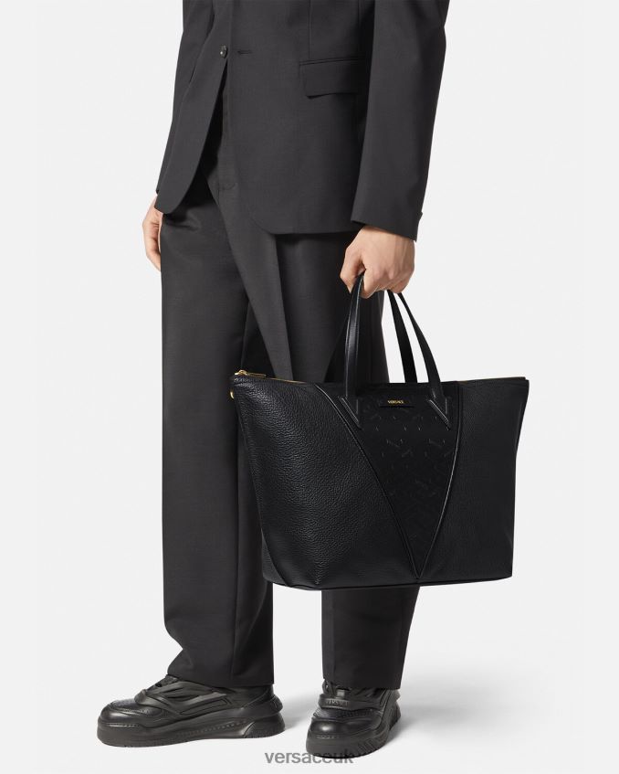 Men Versace V Greca Signature Tote Bag 6D2D061490 Black Bags