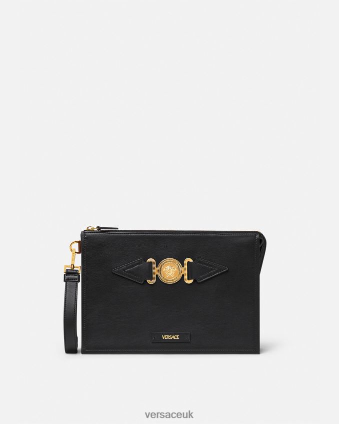 Men Versace Medusa Biggie Pouch 6D2D061466 Black Bags