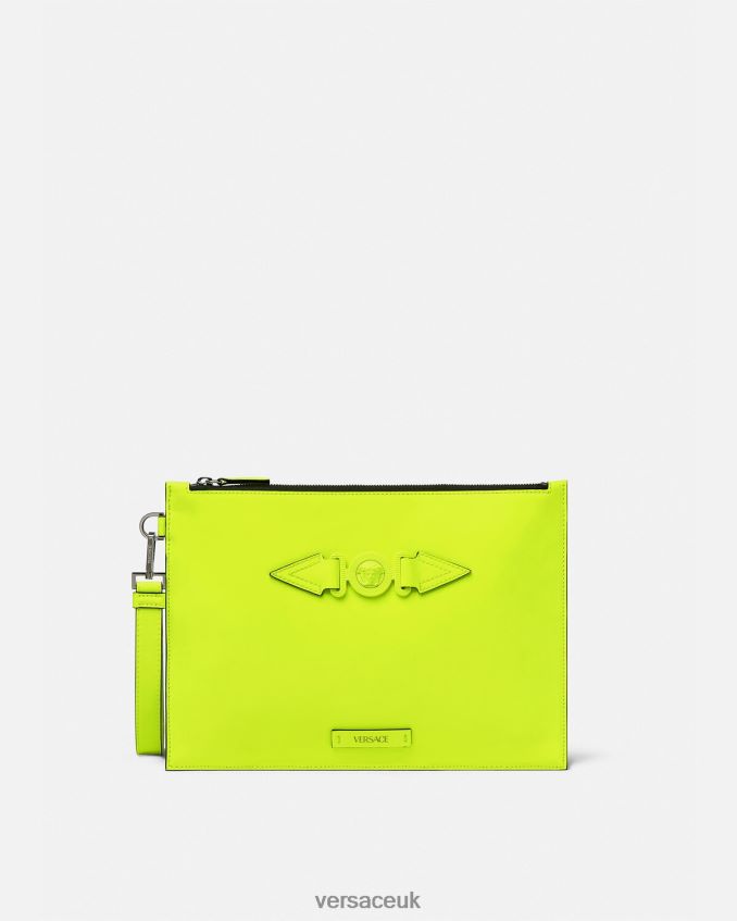 Men Versace Medusa Biggie Pouch 6D2D061472 Yellow Bags