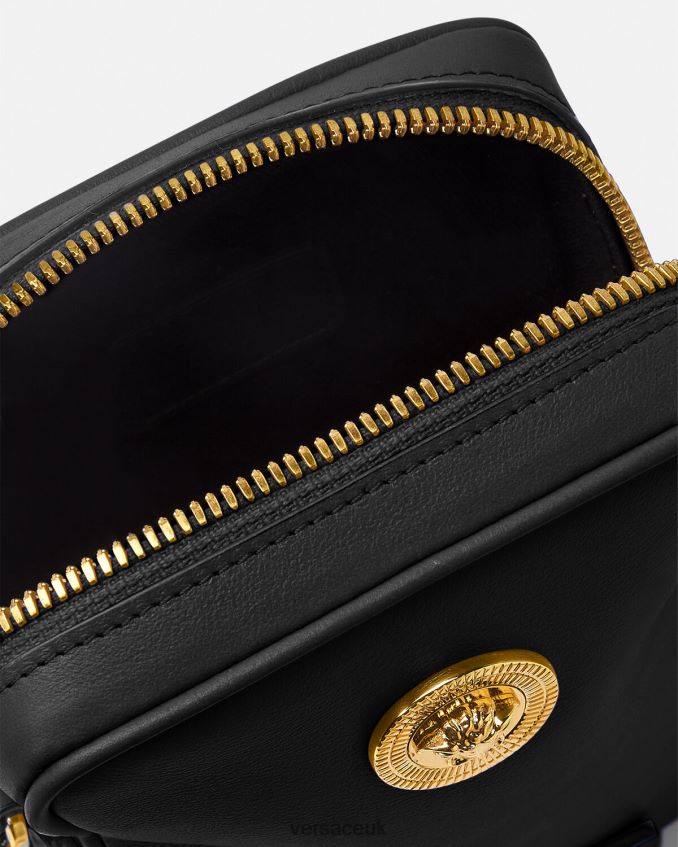 Men Versace Medusa Biggie Small Crossbody Bag 6D2D061465 Black Bags