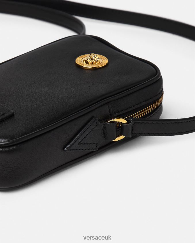 Men Versace Medusa Biggie Small Crossbody Bag 6D2D061465 Black Bags