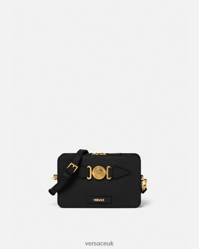 Men Versace Medusa Biggie Small Messenger Bag 6D2D061464 Black Bags