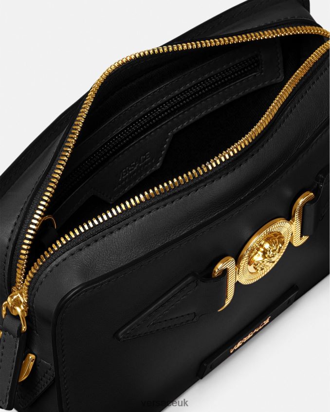 Men Versace Medusa Biggie Small Messenger Bag 6D2D061464 Black Bags