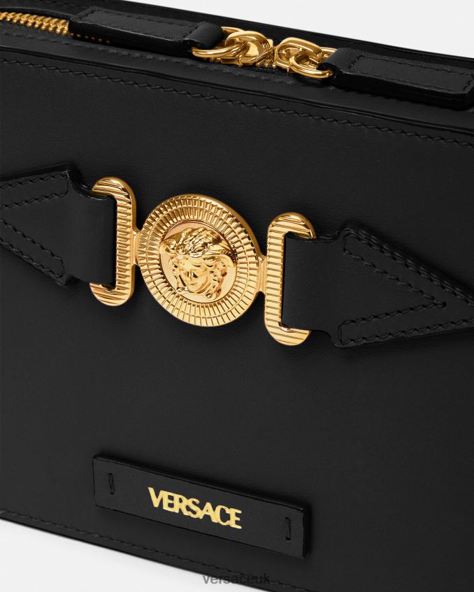 Men Versace Medusa Biggie Small Messenger Bag 6D2D061464 Black Bags