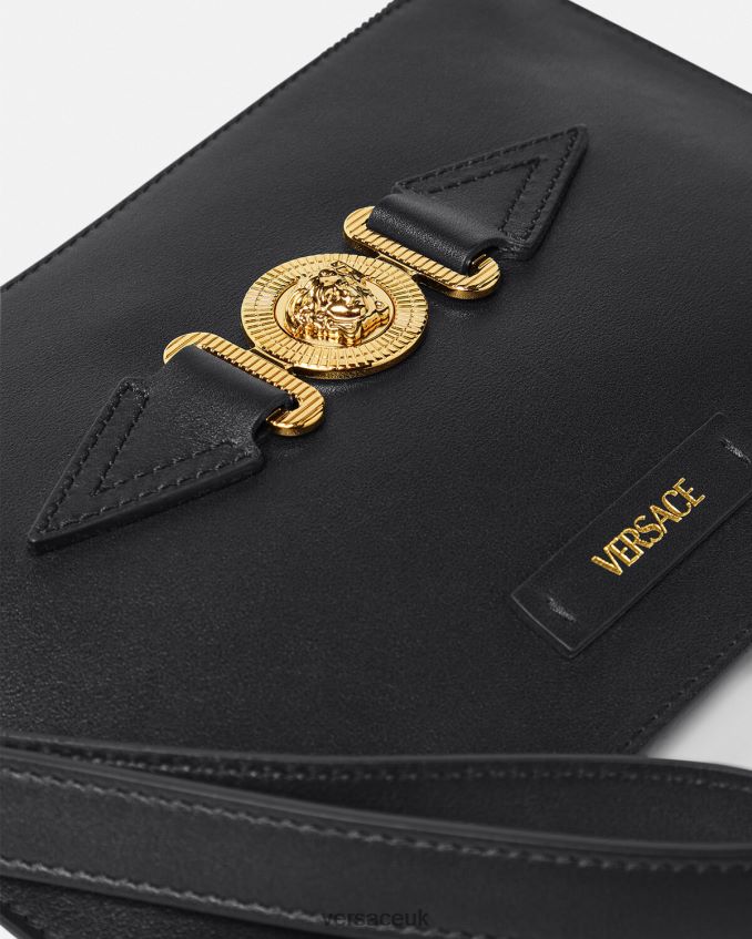 Men Versace Medusa Biggie Small Pouch Bag 6D2D061463 Black Bags