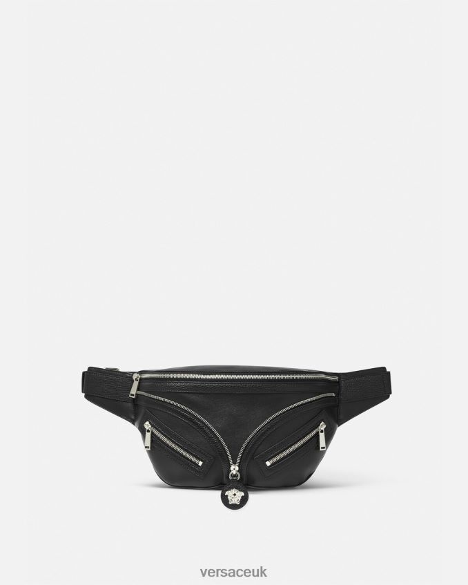 Men Versace Repeat Belt Bag 6D2D061504 Black Bags