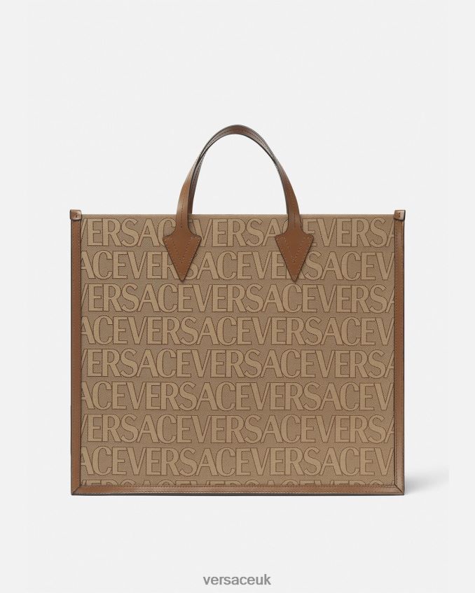 Men Versace Allover Tote Bag 6D2D061506 Brown Bags