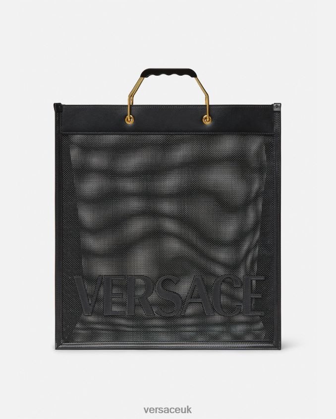 Men Versace Shopper Tote Bag 6D2D061507 Black Bags