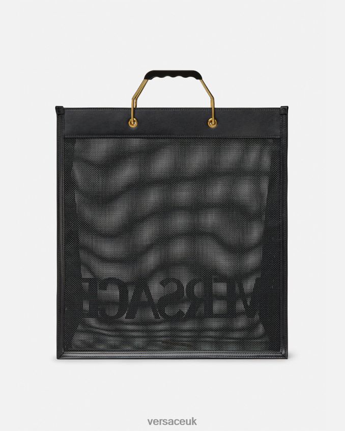 Men Versace Shopper Tote Bag 6D2D061507 Black Bags