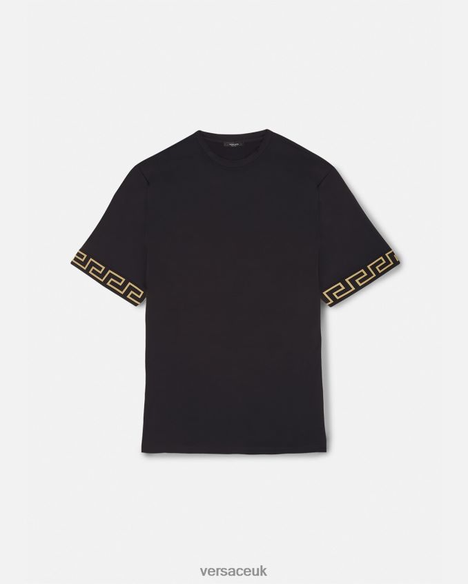 Men Versace Greca Gym Top 6D2D061454 Black Clothing