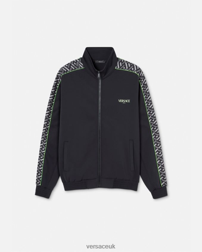 Men Versace La Greca Nylon Gym Track Jacket 6D2D061458 Print Clothing